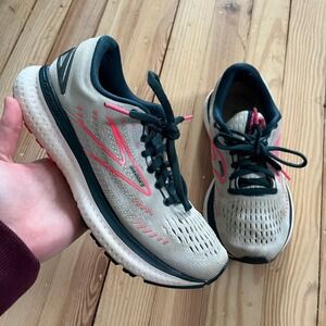 Brooks Glycerin 19 Womens Running Shoes Gray Pink 1203431B110 Size 6.5 athletic